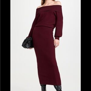 Favorite Daughter Burgundy Off-Shoulder Dress